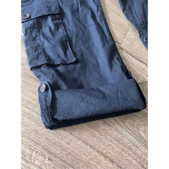 Theory Women’s Linen Blend Cargo Straight leg Pants size 4 - Picture 6 of 8